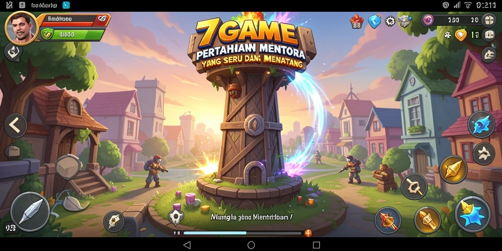 Tampilan gameplay 7GAME menunjukkan strategi di Tower Defense yang mendebarkan.