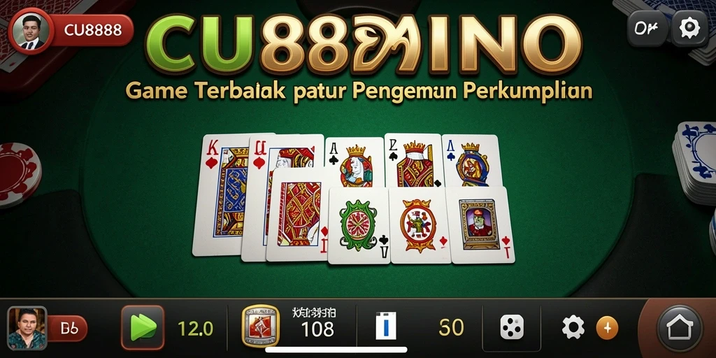 Tampilan gameplay menegangkan dalam permainan Domino CU888.