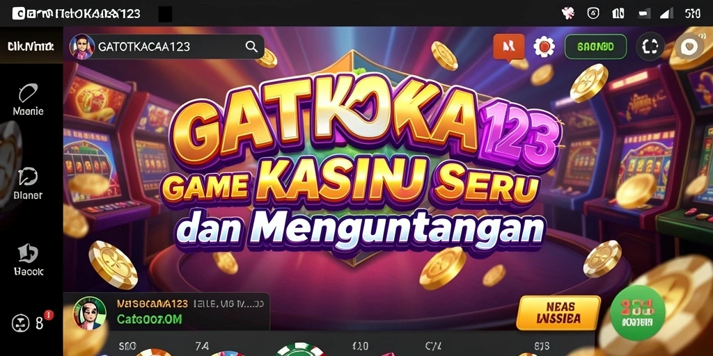 Screenshot gameplay GATOTKACA123 dengan berbagai pilihan permainan Kasino.