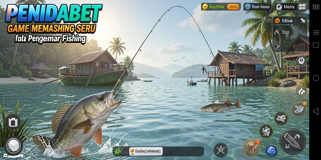 Screenshot gameplay PENIDABET menampilkan keseruan memancing di laut lepas.