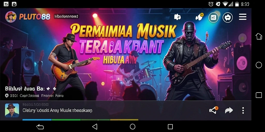Tampilan gameplay <strong>PLUTO88</strong> yang menarik dan interaktif dengan musik.