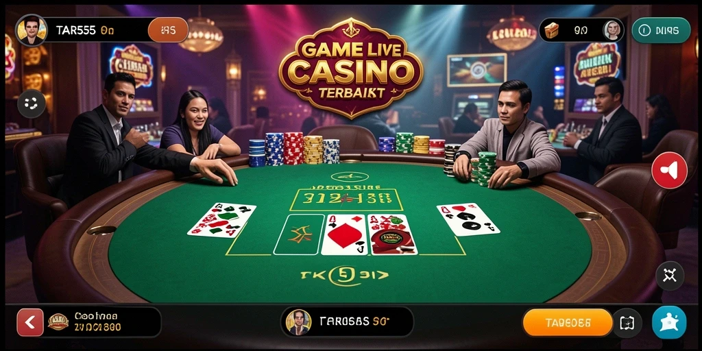 Tampilan gameplay Live Casino yang mendebarkan di TAR555.